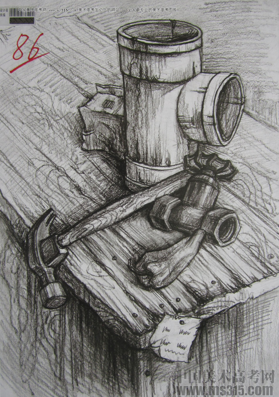 2013年四川美术学院设计素描优秀试卷（54）