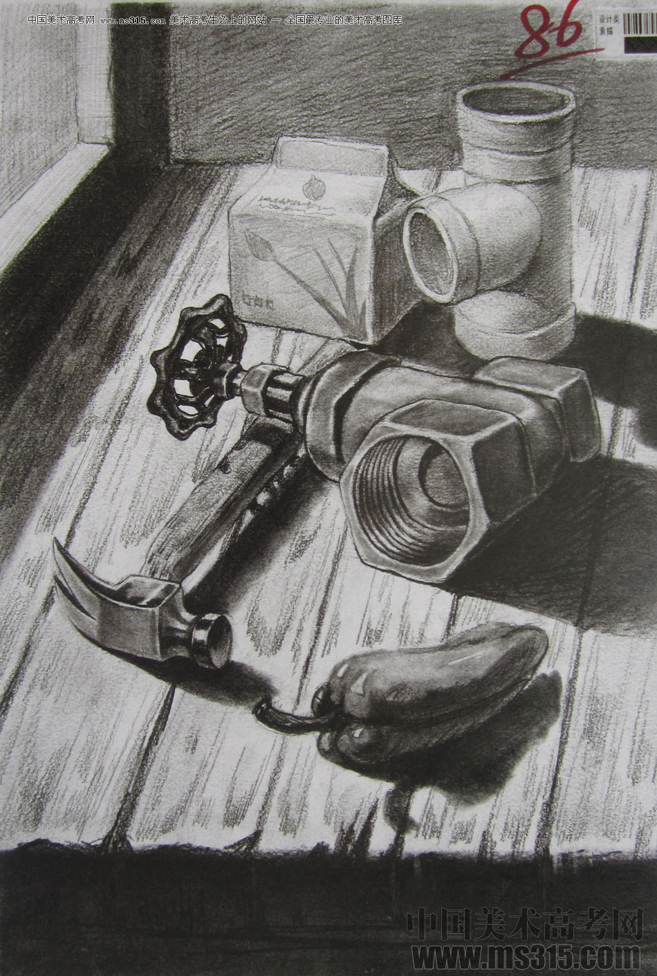 2013年四川美术学院设计素描优秀试卷（56）