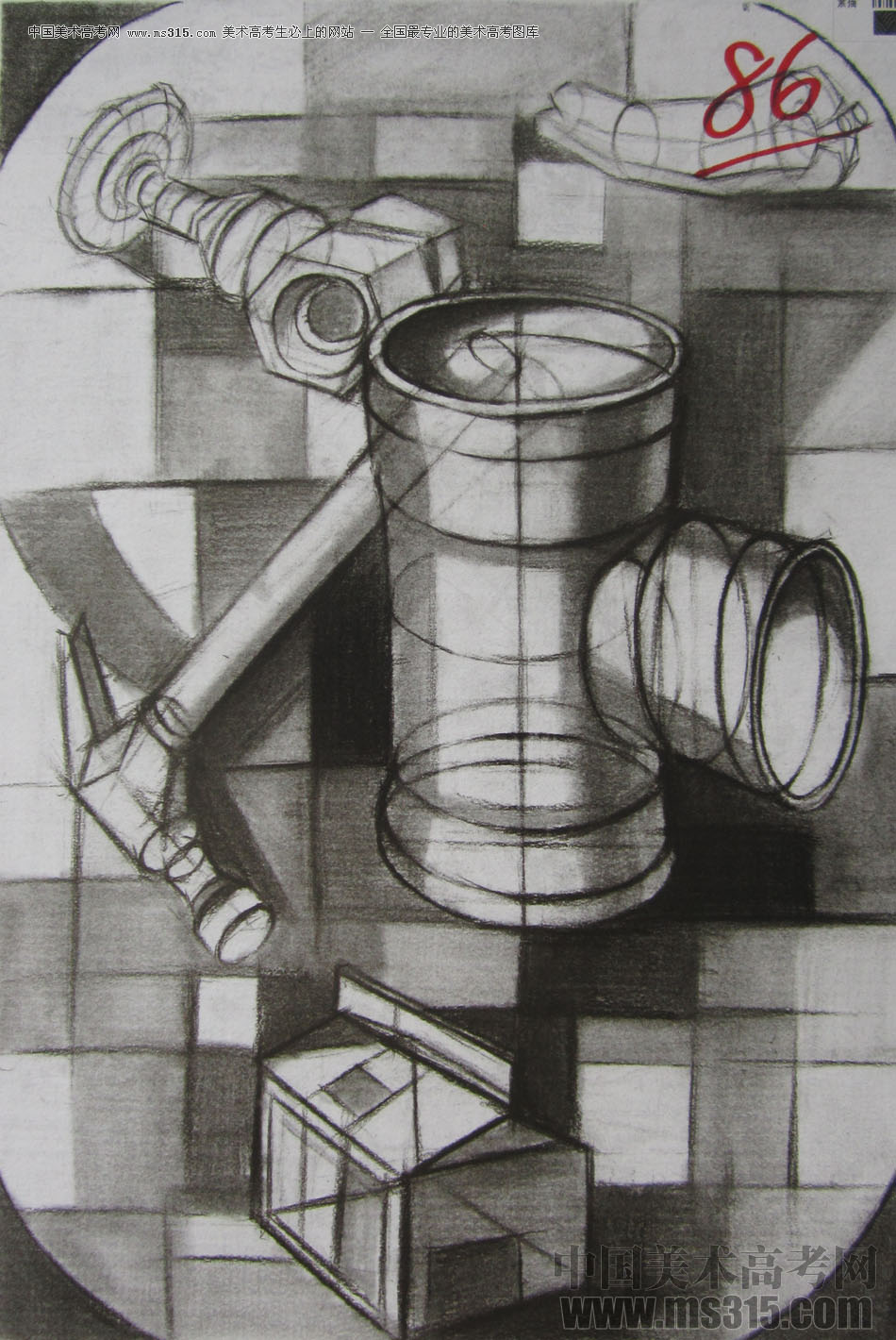 2013年四川美术学院设计素描优秀试卷（26）