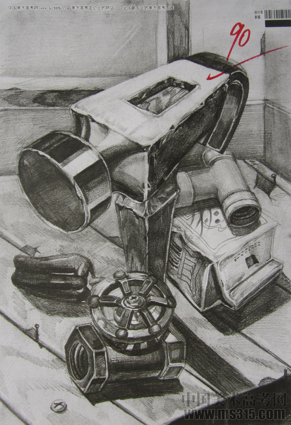 2013年四川美术学院设计素描优秀试卷（29）
