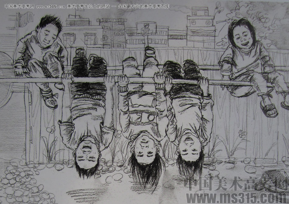 2015年清华大学美术学院设计类速写优秀试卷6