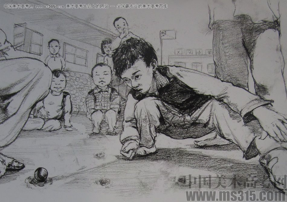2015年清华大学美术学院设计类速写优秀试卷10