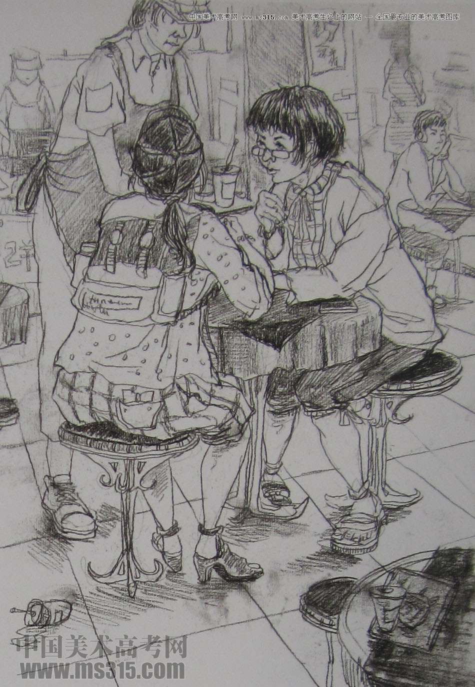 2015年清华大学美术学院设计类速写优秀试卷39