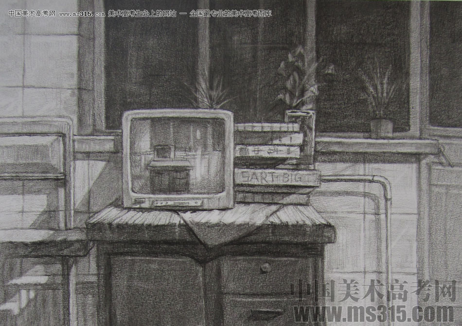 2015年清华大学美术学院设计类素描优秀试卷7