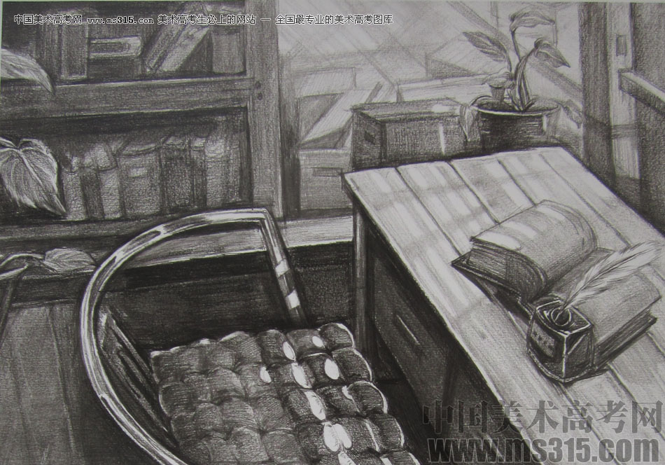 2015年清华大学美术学院设计类素描优秀试卷11