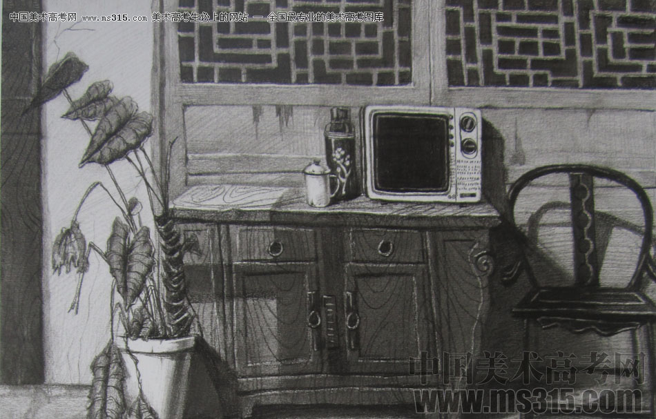 2015年清华大学美术学院设计类素描优秀试卷27
