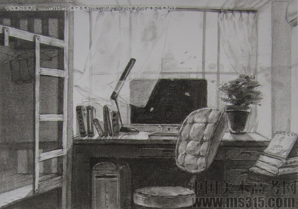 2015年清华大学美术学院设计类素描优秀试卷54
