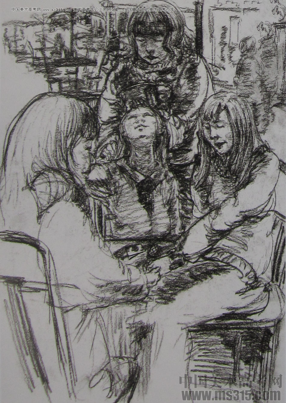 2015年清华大学美术学院造型类速写优秀试卷3