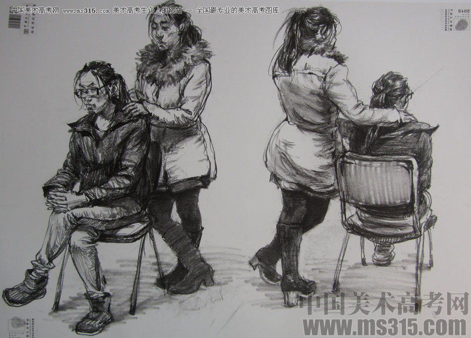 2015年中国美术学院速写高分卷49