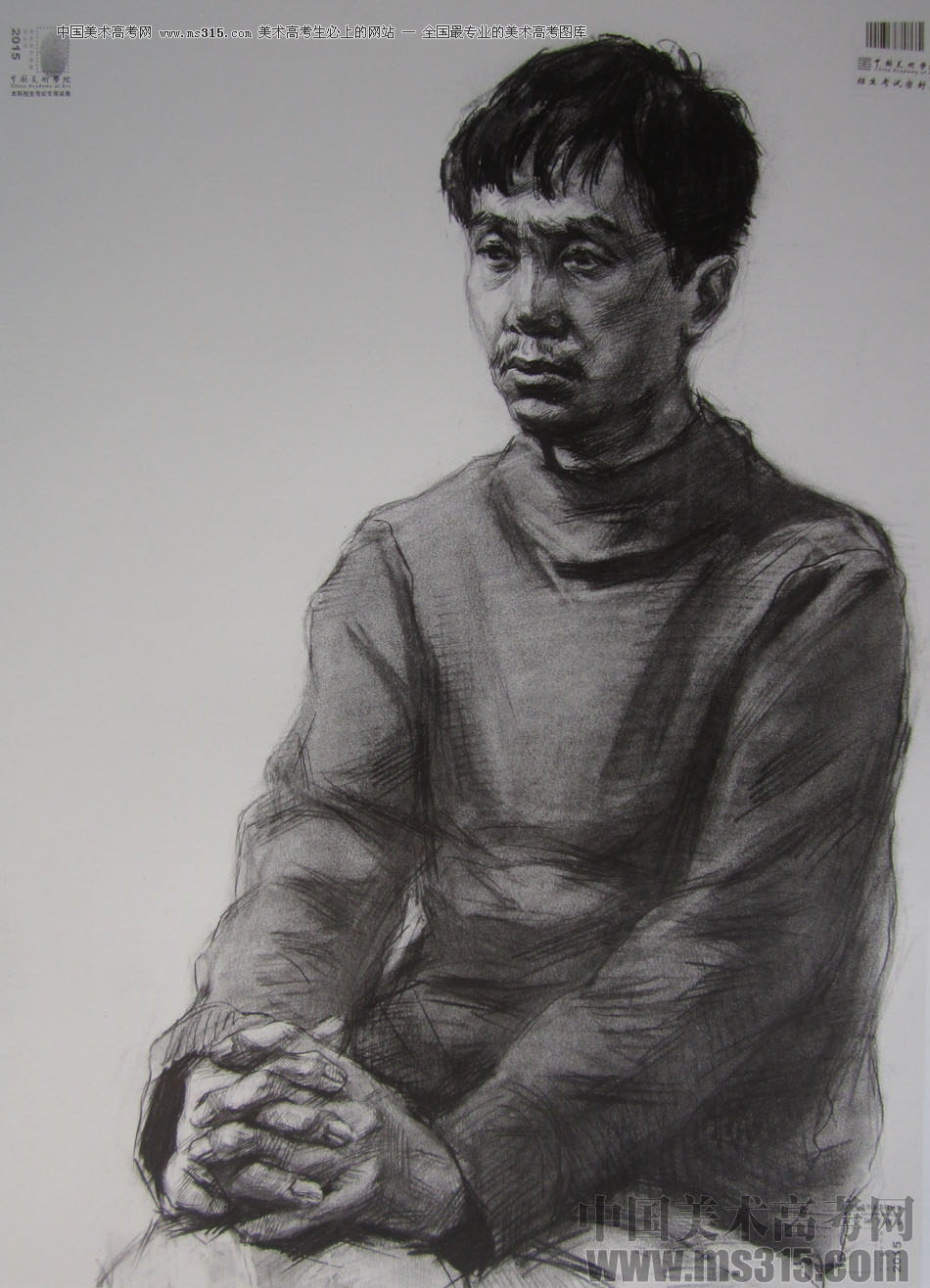 2015年中国美术学院素描高分卷24