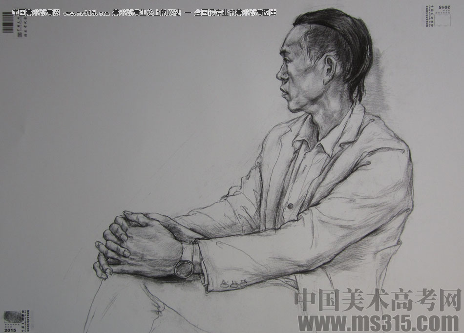 2015年中国美术学院素描高分卷31