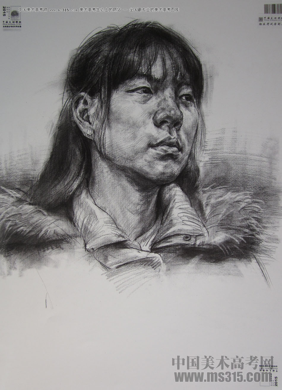 2015年中国美术学院素描高分卷36