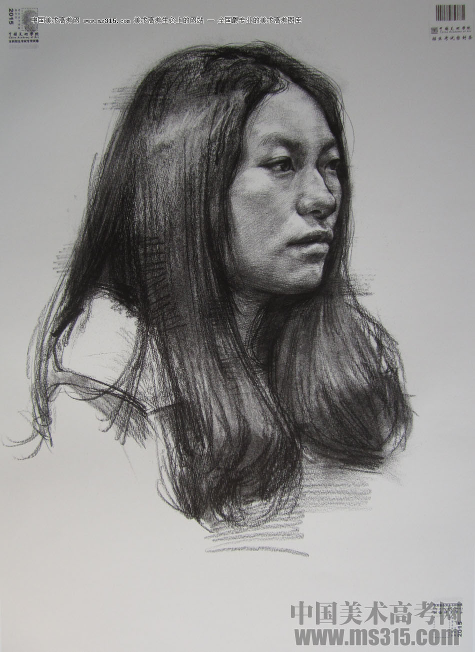 2015年中国美术学院素描高分卷39