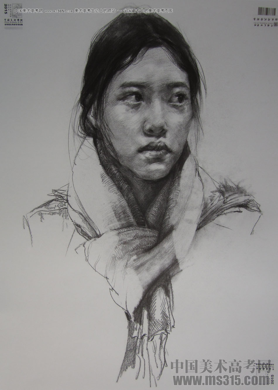 2015年中国美术学院素描高分卷42