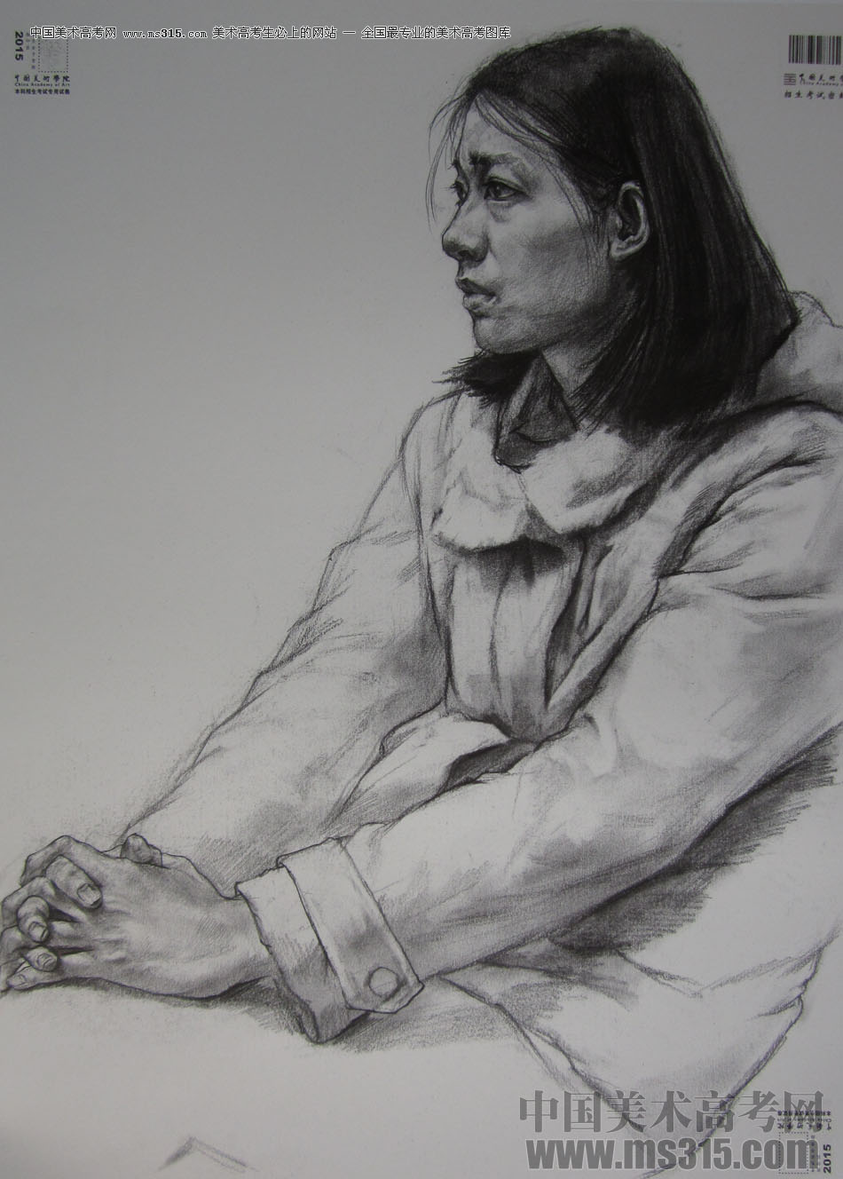 2015年中国美术学院素描高分卷48
