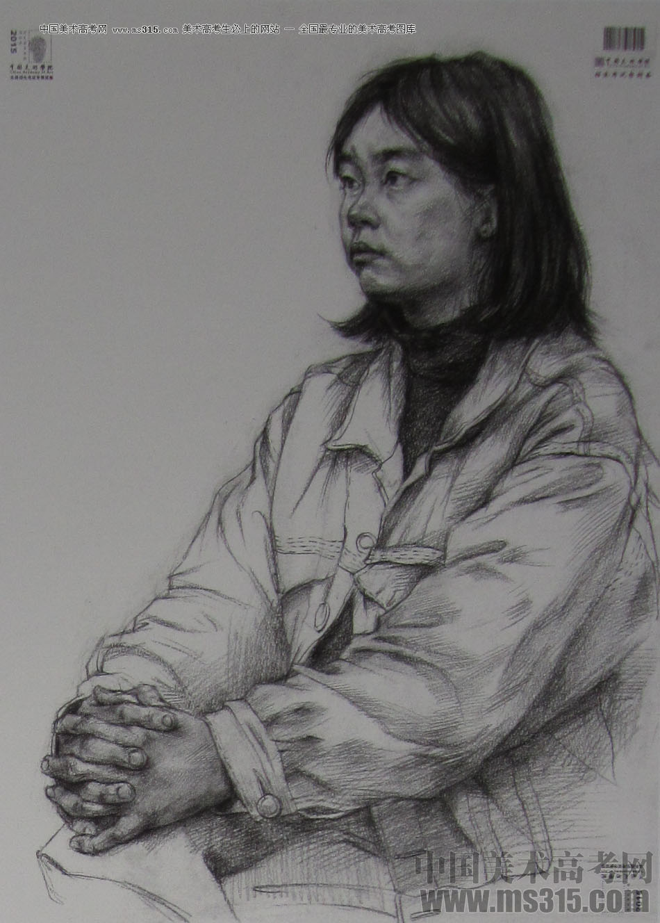 2015年中国美术学院素描高分卷76