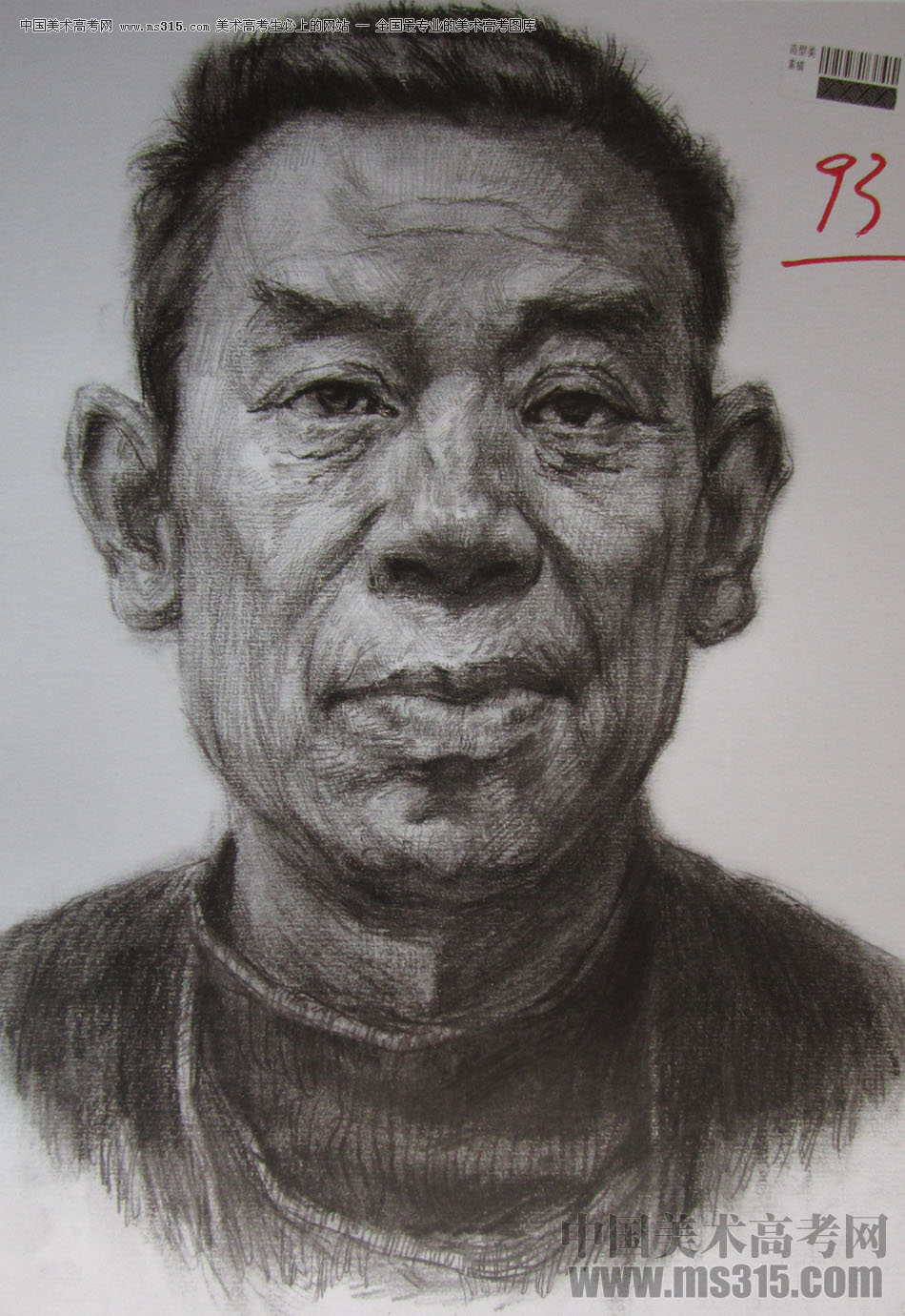 2015年四川美术学院造型素描头像高分卷32