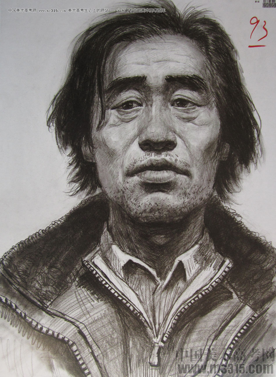 2015年四川美术学院造型素描头像高分卷66