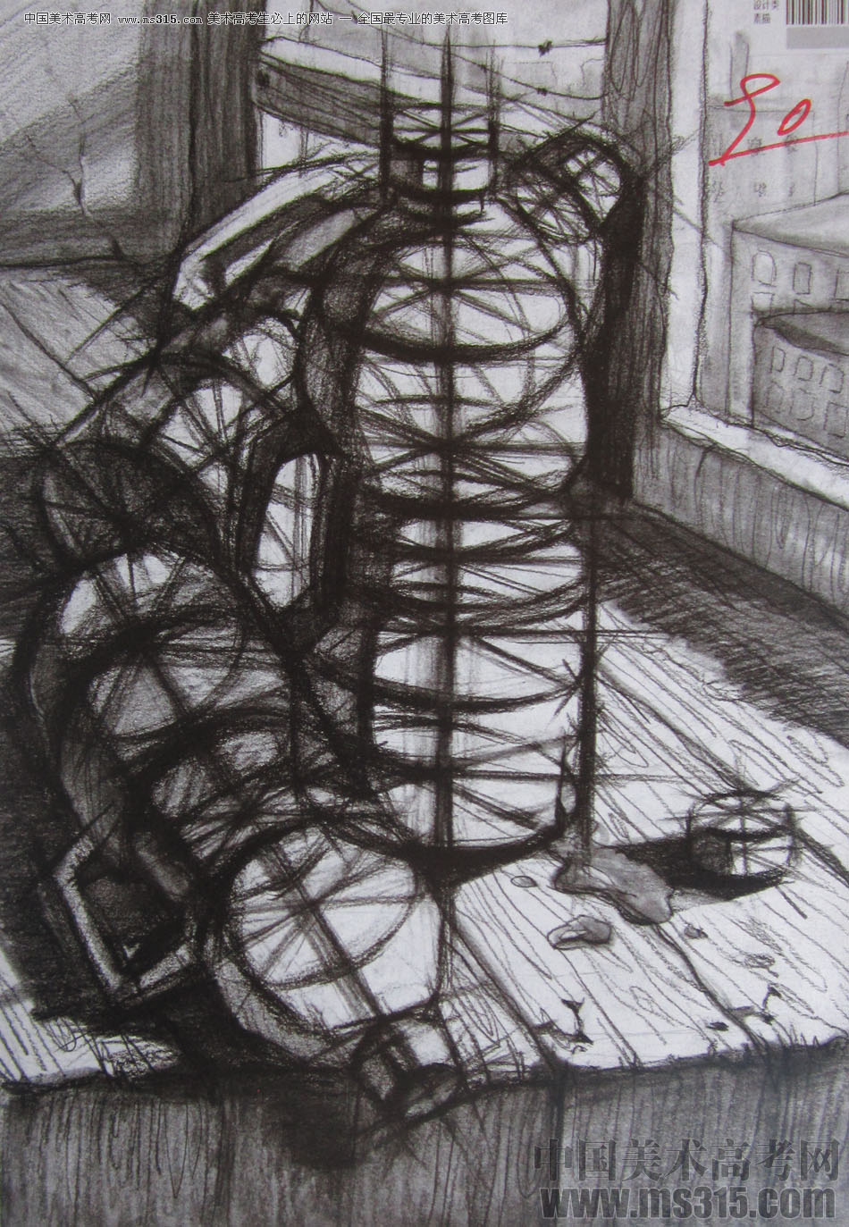 2015年四川美术学院设计素描高分卷37
