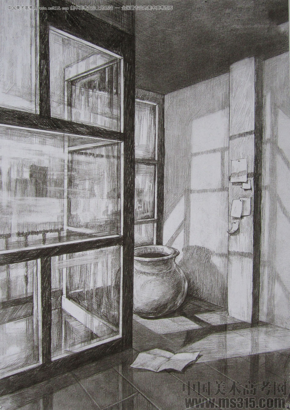 清华大学美术学院2014年设计类素描优秀试卷1