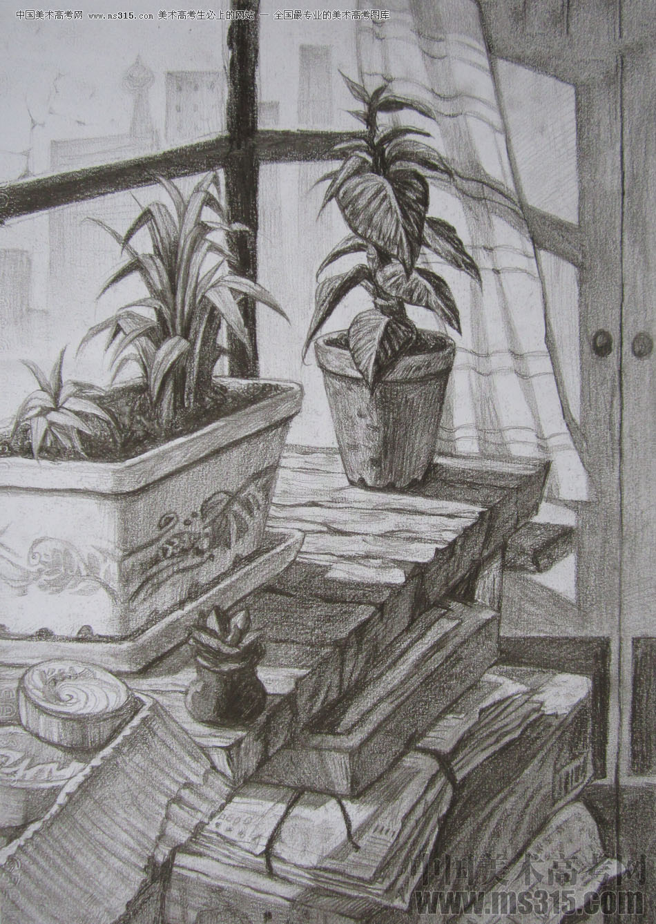 清华大学美术学院2014年设计类素描优秀试卷31