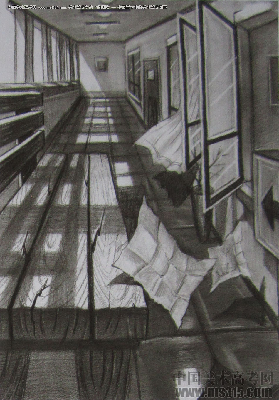 清华大学美术学院2014年设计类素描优秀试卷38