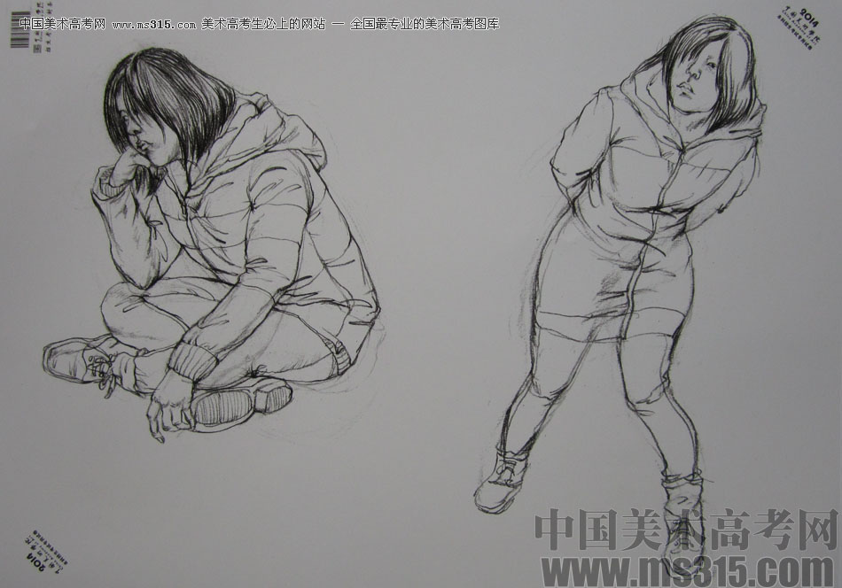 2014年中国美术学院速写优秀试卷67