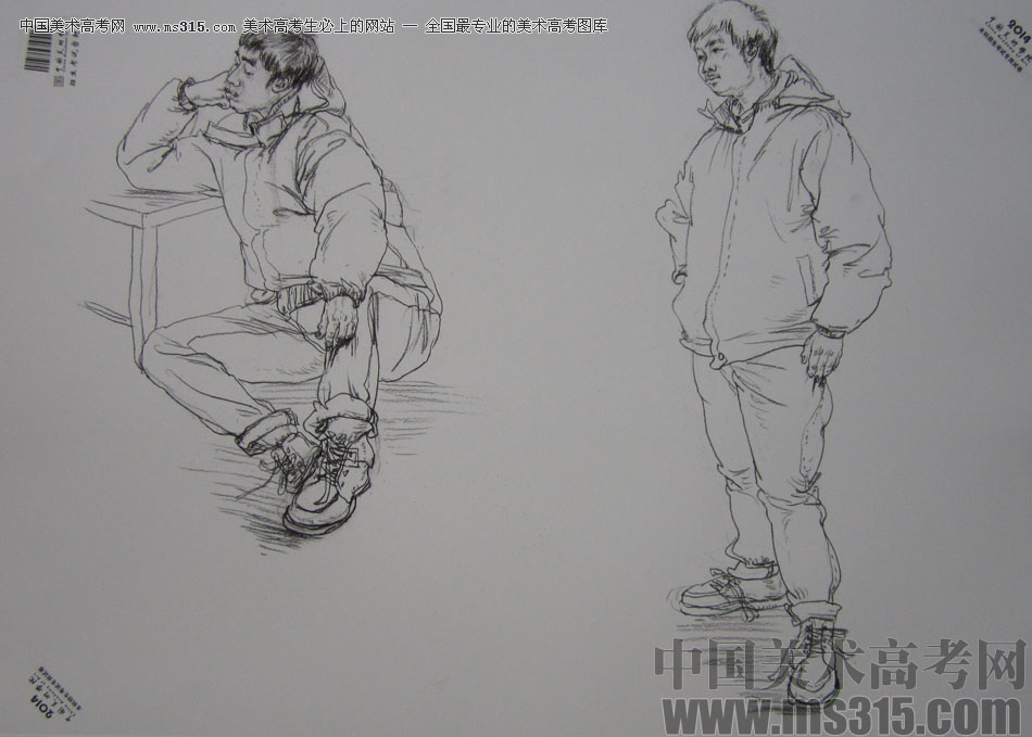 2014年中国美术学院速写优秀试卷51