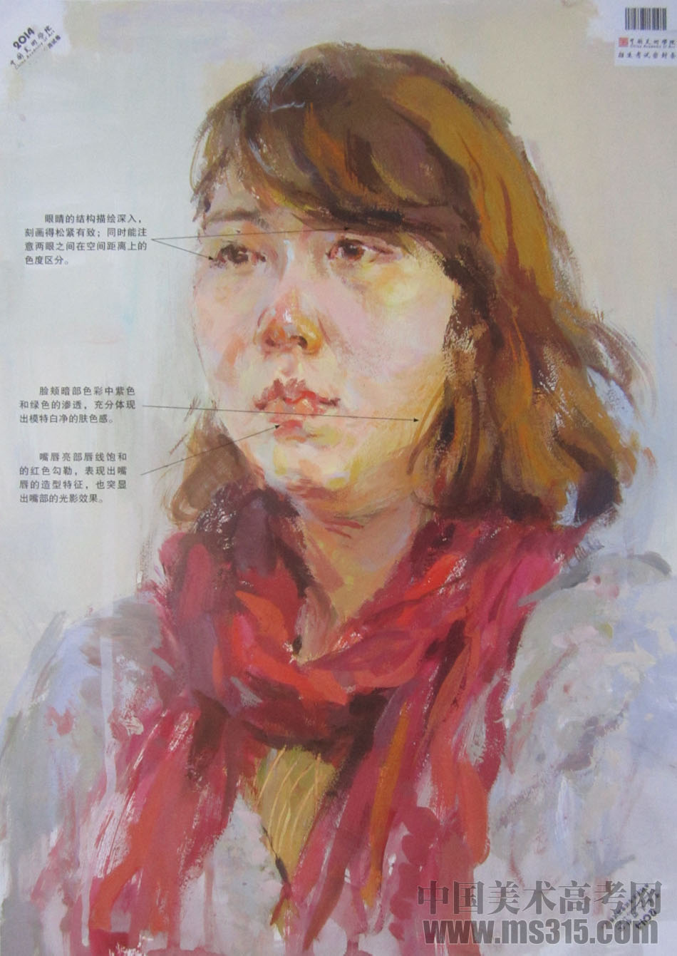 2014年中国美术学院建筑与设计类色彩优秀试卷11