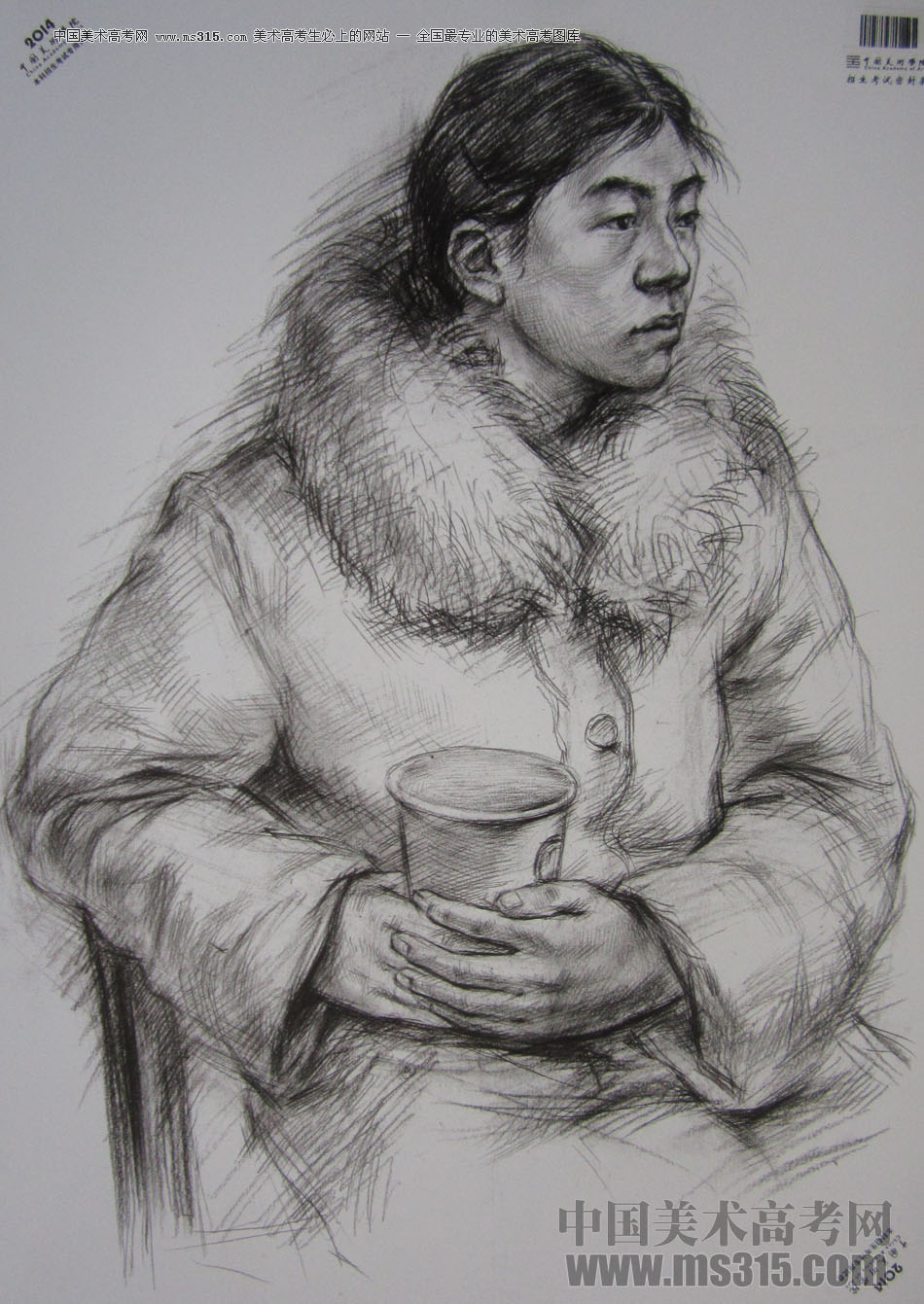 2014年中国美术学院素描优秀试卷57