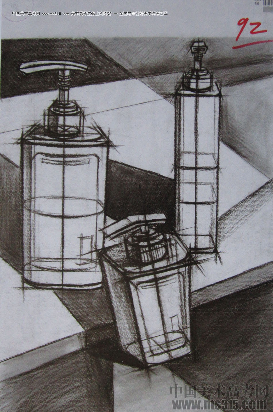 2014年四川美术学院设计类素描优秀试卷3