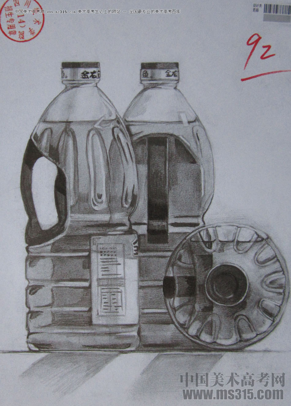 2014年四川美术学院设计类素描优秀试卷6