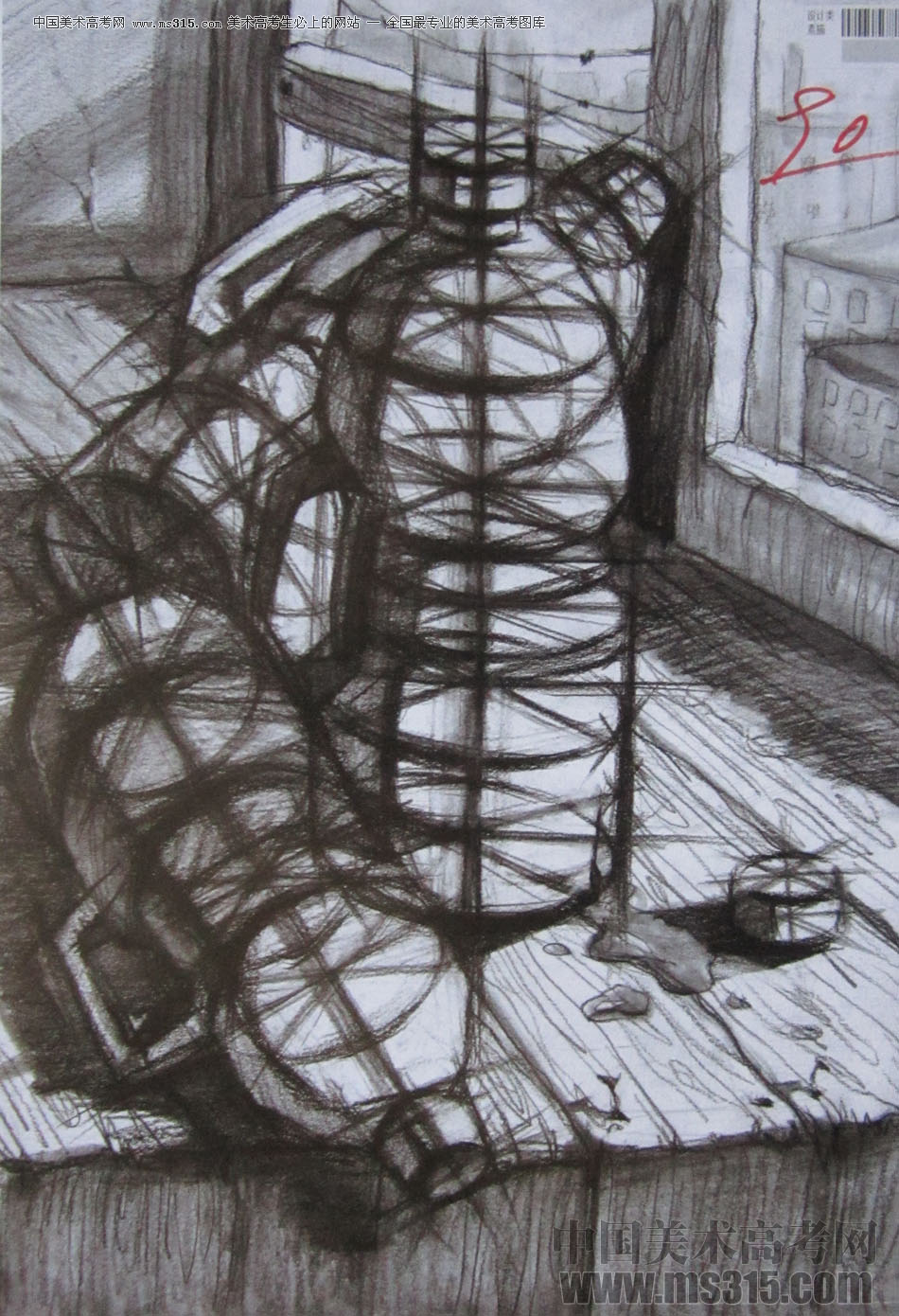 2014年四川美术学院设计类素描优秀试卷11