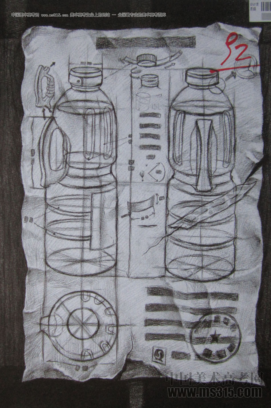 2014年四川美术学院设计类素描优秀试卷14