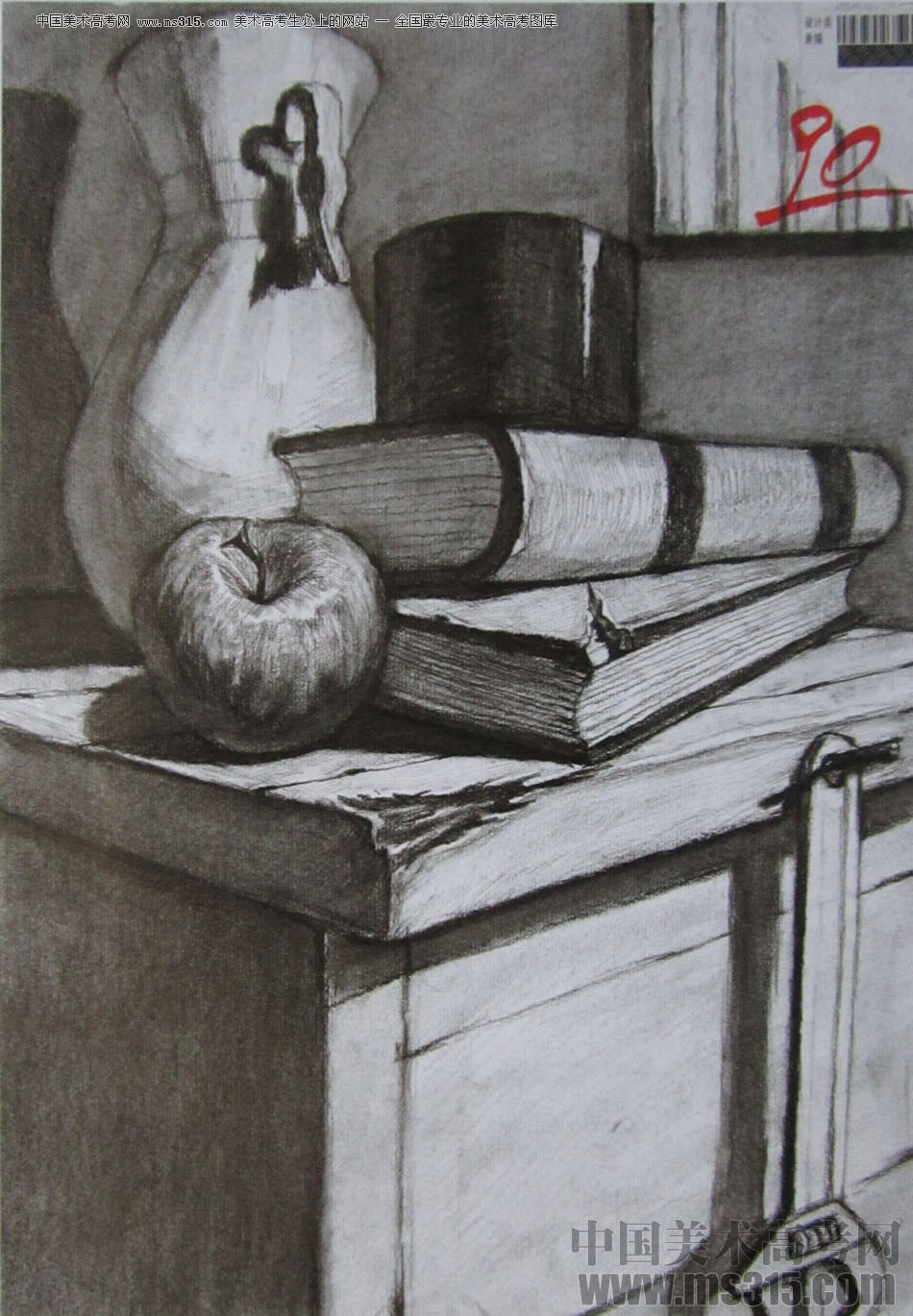 2014年四川美术学院设计类素描优秀试卷18