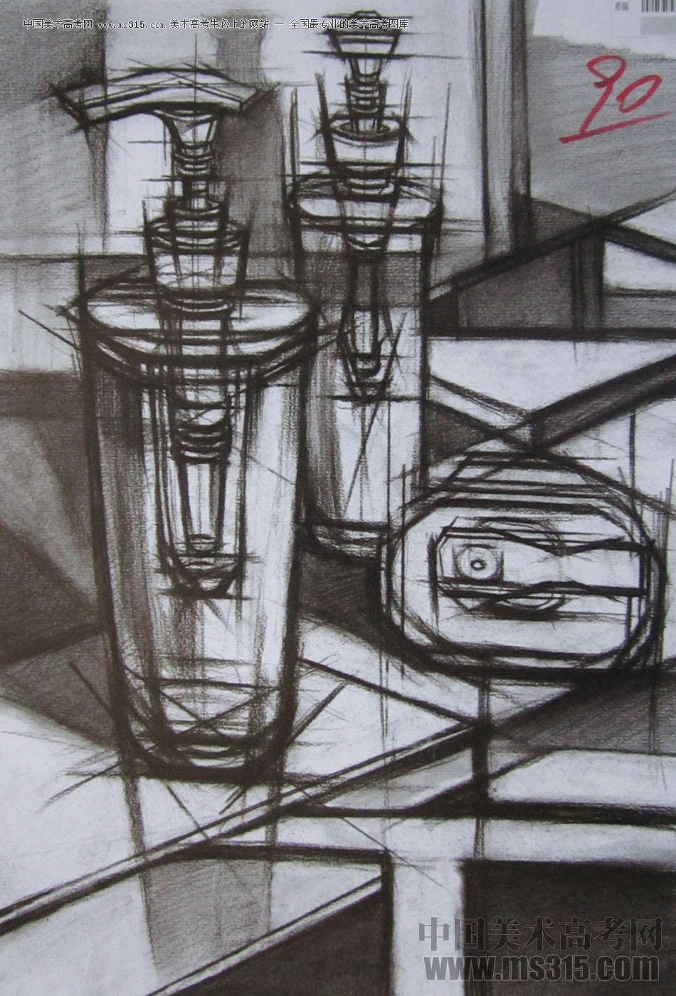 2014年四川美术学院设计类素描优秀试卷28