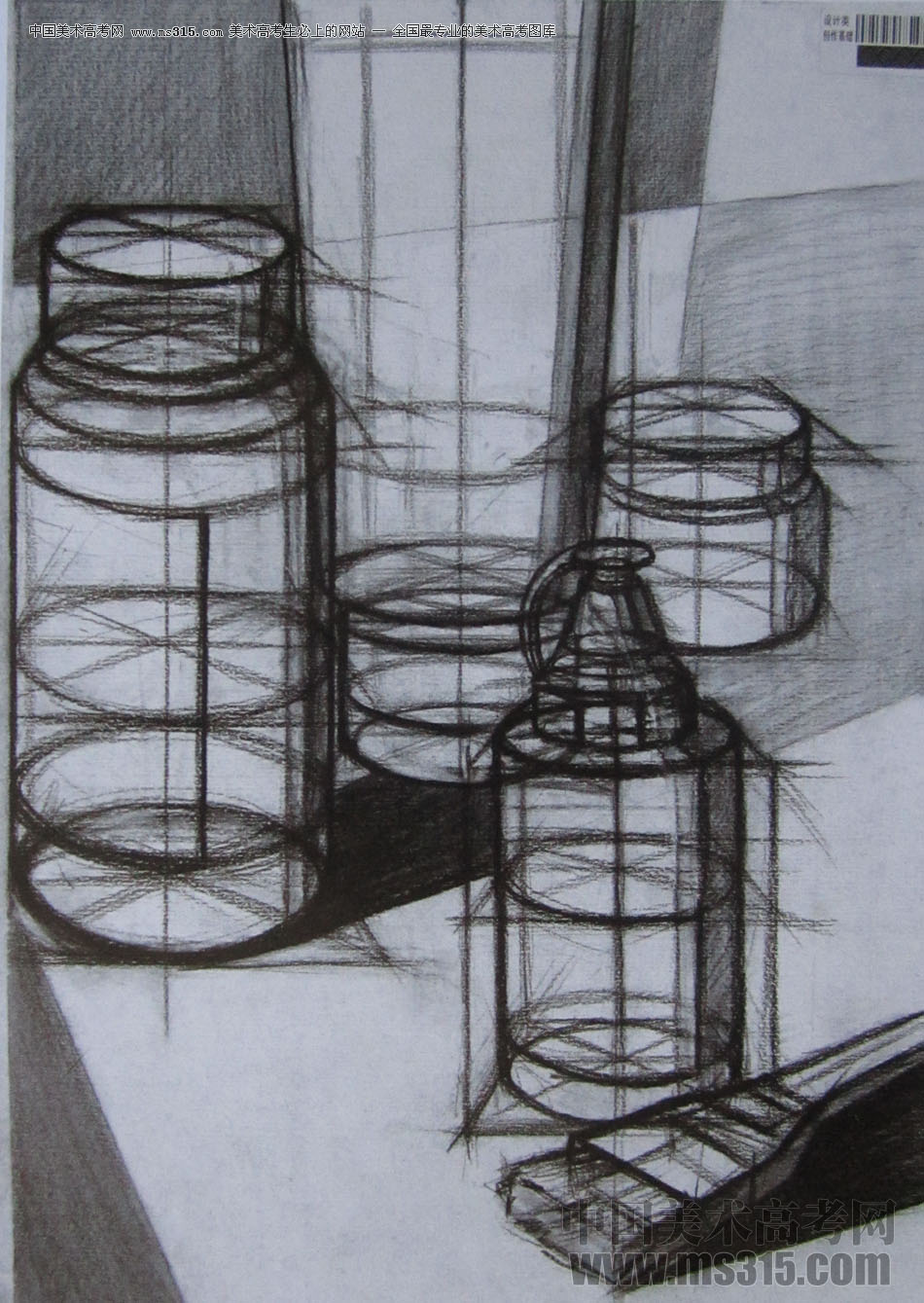 2014年四川美术学院设计类素描优秀试卷50