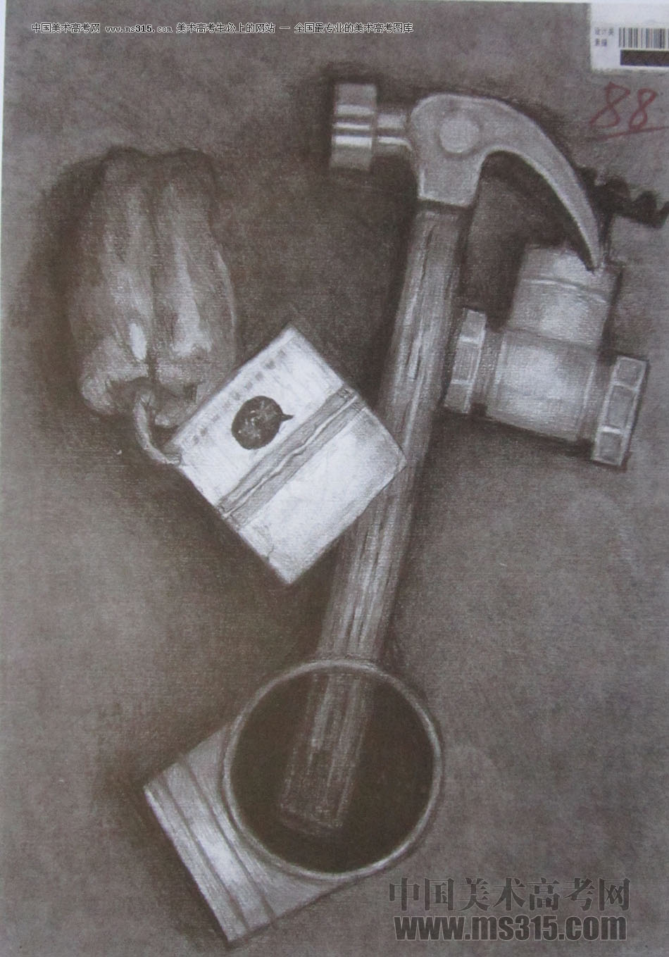 2014年四川美术学院设计类素描优秀试卷55