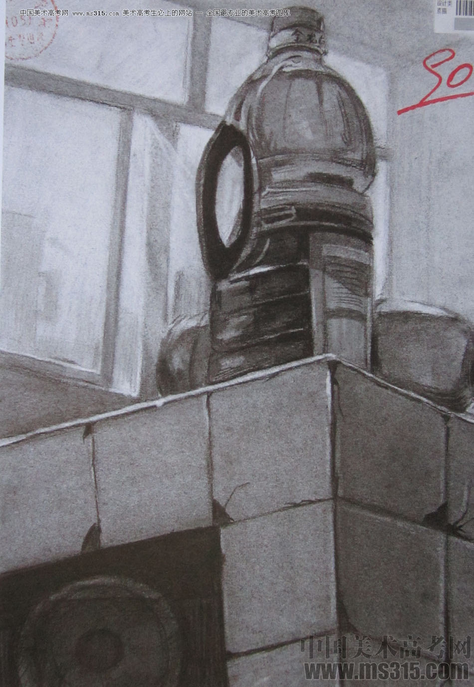 2014年四川美术学院设计类素描优秀试卷56