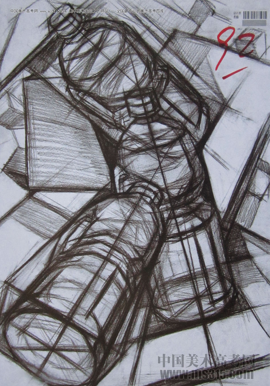 2014年四川美术学院设计类素描优秀试卷71