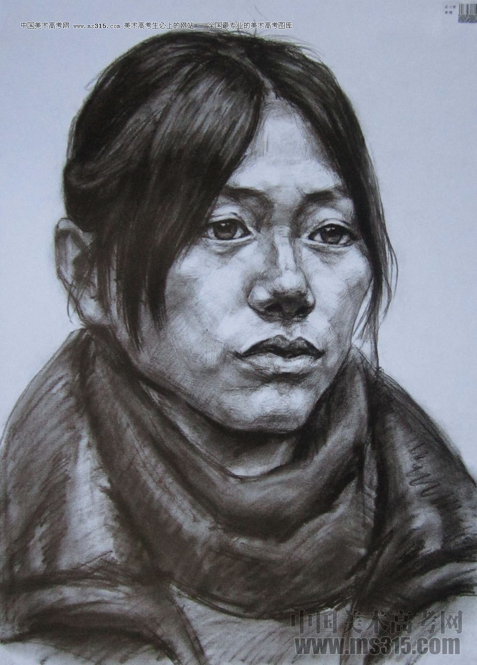 2014年四川美术学院造型类素描优秀试卷48