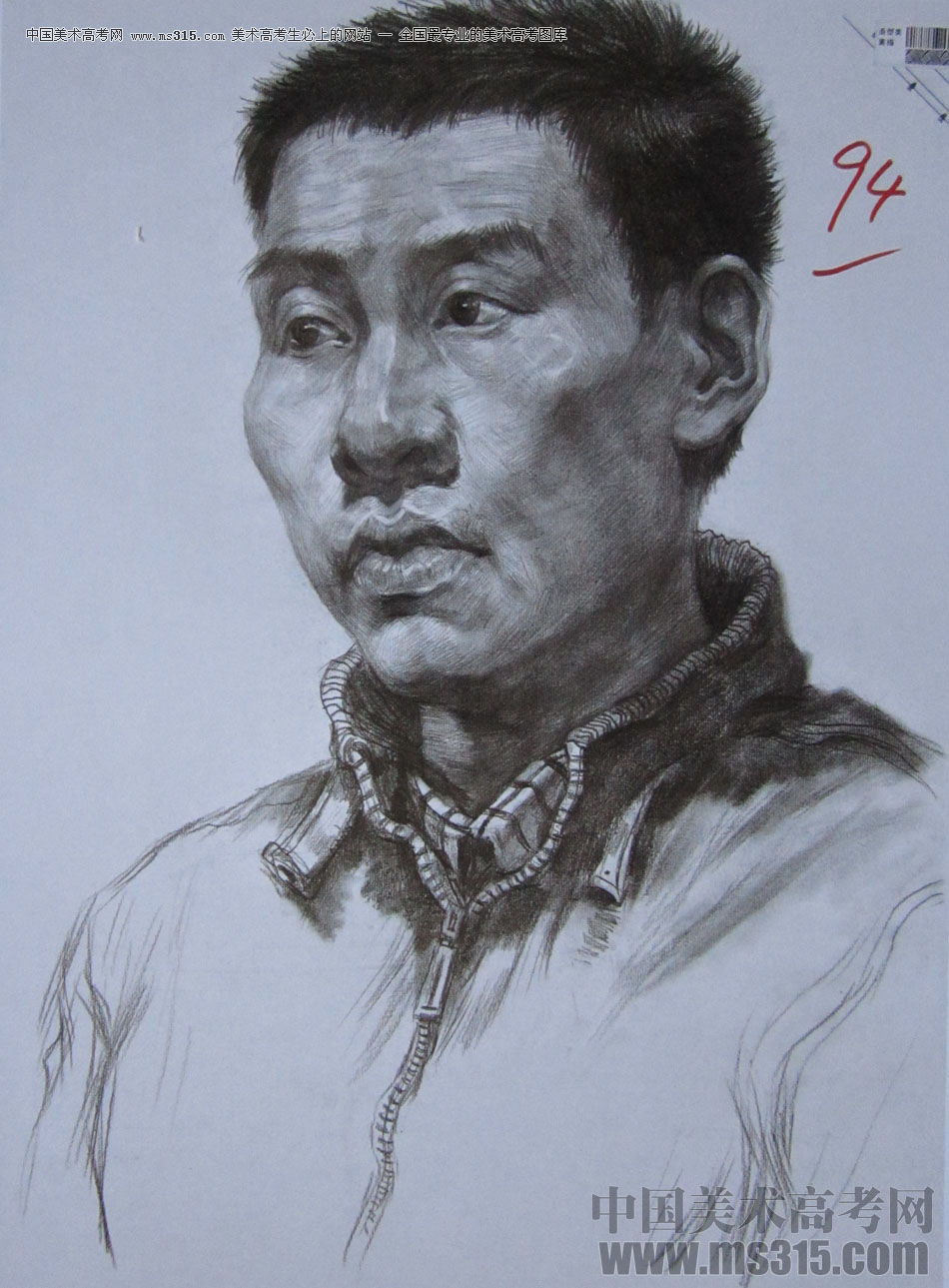 2014年四川美术学院造型类素描优秀试卷53