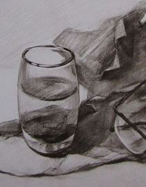 2009年清华大学美术学院素描高分试卷17（设计）