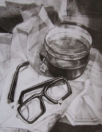 2009年清华大学美术学院素描高分试卷8（设计）