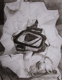 2009年清华大学美术学院素描高分试卷9（设计）