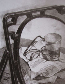 2009年清华大学美术学院素描高分试卷12（设计）