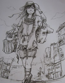 2009年清华大学美术学院速写高分试卷5（设计）