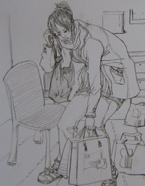 2009年清华大学美术学院速写高分试卷8（设计）