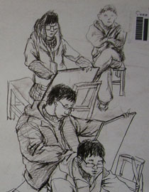 2009年中央美术学院中国画专业优秀试卷6（速写）