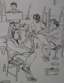 2009年中央美术学院中国画专业优秀试卷7（速写）